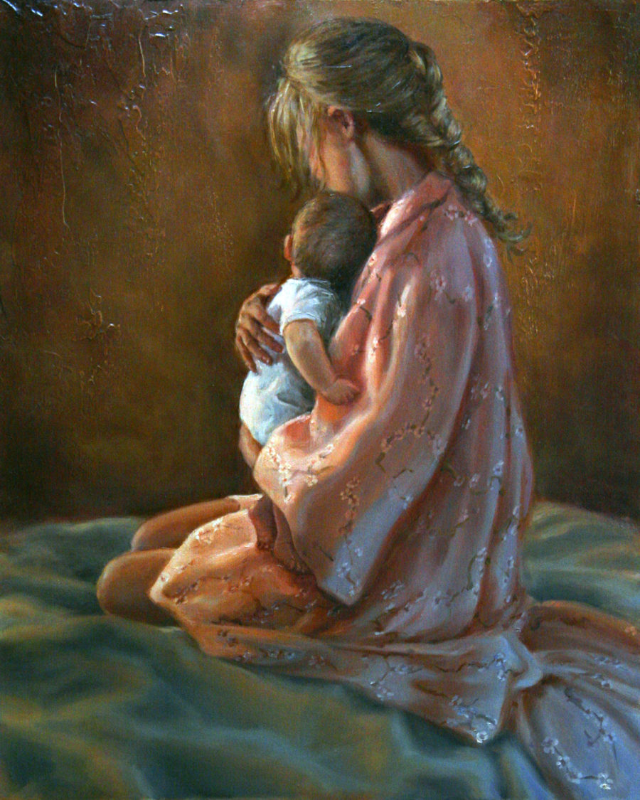 Картина мама с младенцем